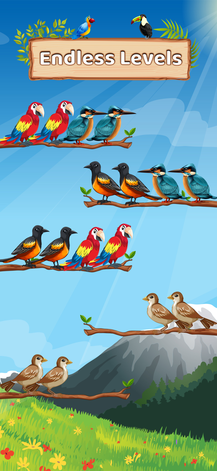 Bird Sort Color Puzzle ASMR