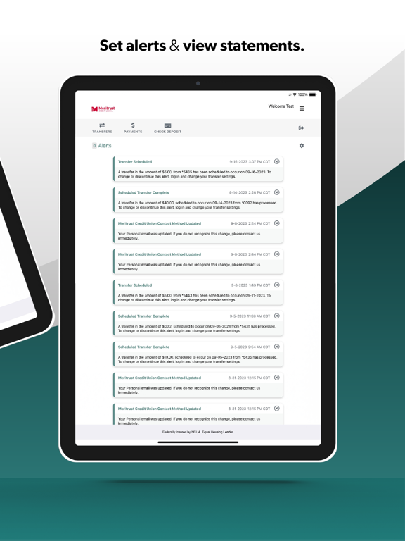 Meritrust Mobile iPad screenshot 4 - Finance app