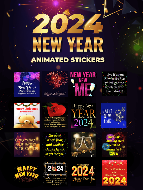 Screenshot #4 pour 2024 - Happy New Year Stickers