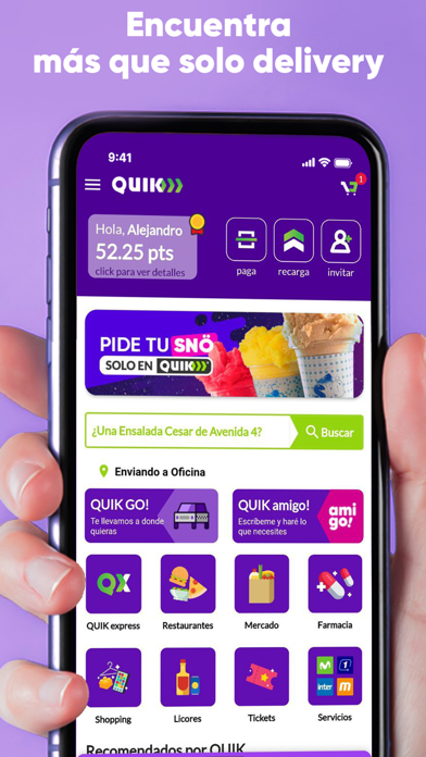 QUIK: Pago y Delivery Screenshot