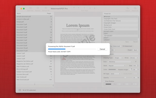 ‎WatermarkPDF Pro Screenshot