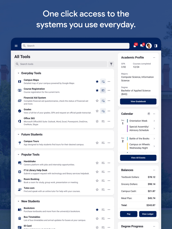 myGSW iPad screenshot