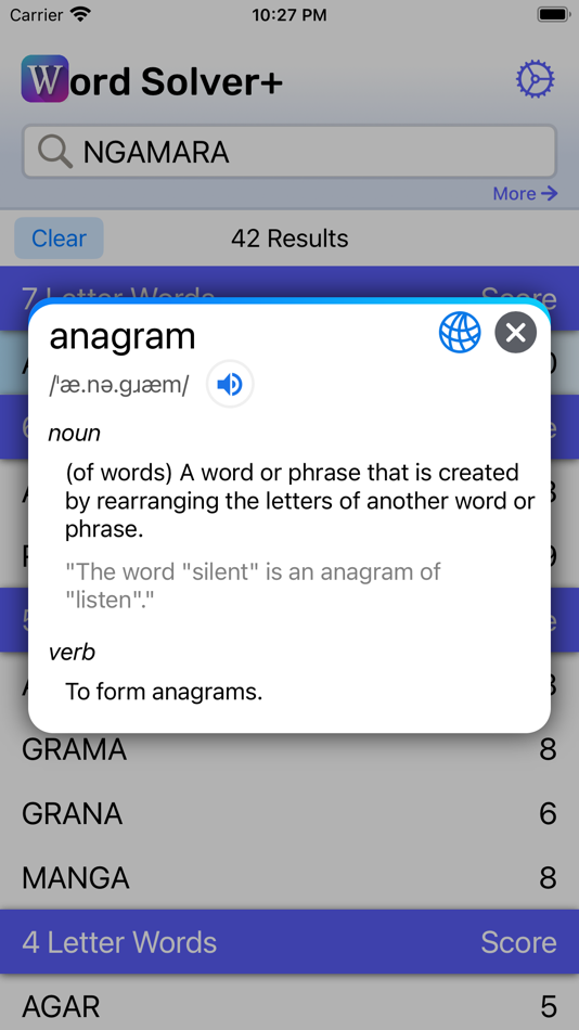 #3. Word Solver+ (iOS) By: Colin Keith