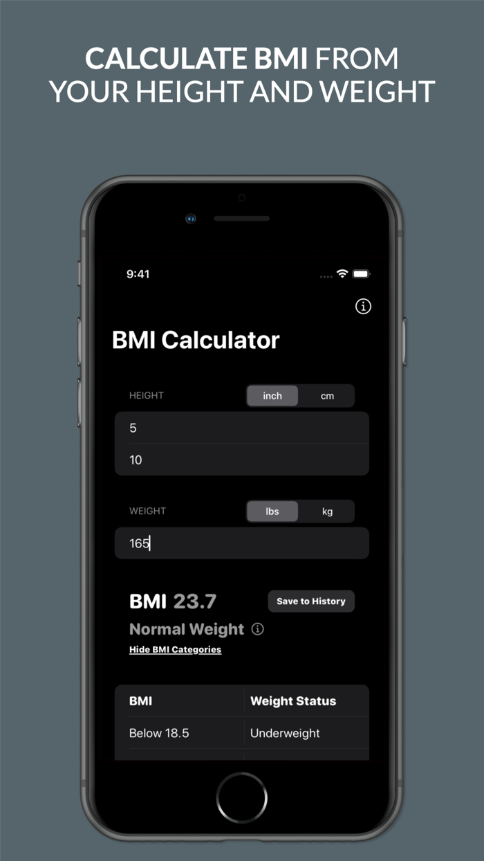 BMI Calculator  Tracker