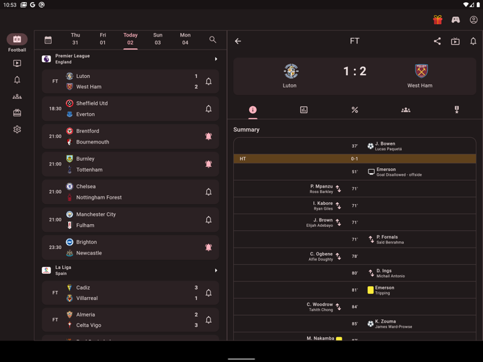 IScores - Live scores