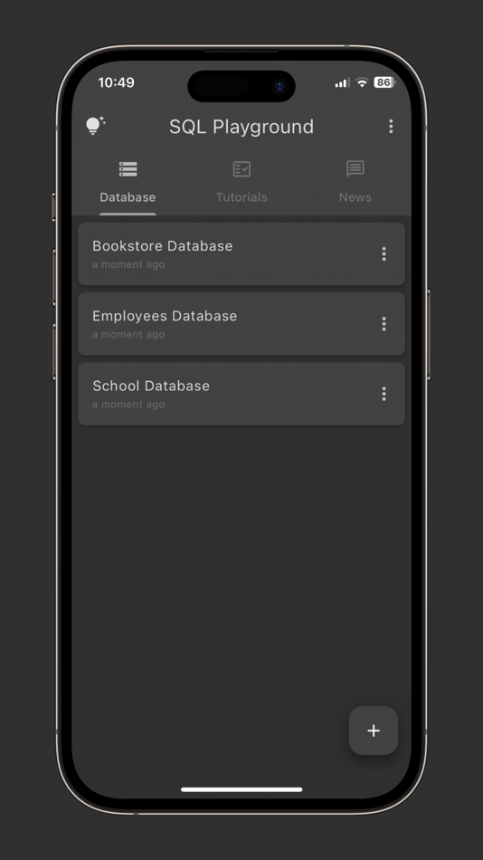 #1. SQL Playground(Pro) (iOS) By: Hrishi Suthar