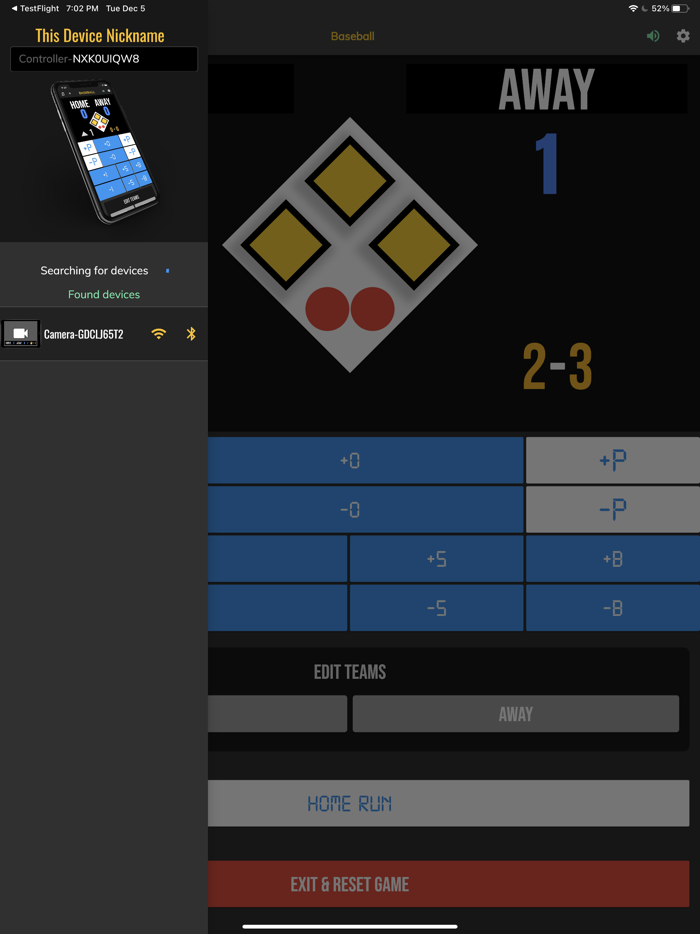 BT Baseball Controller