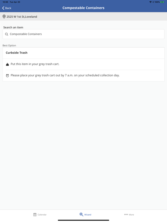 Loveland Recycling and Trash iPad screenshot 5 - Reference app