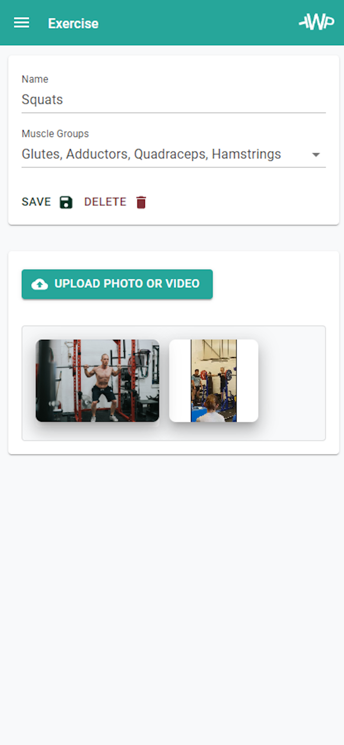 Workout Planner Coach  Client
