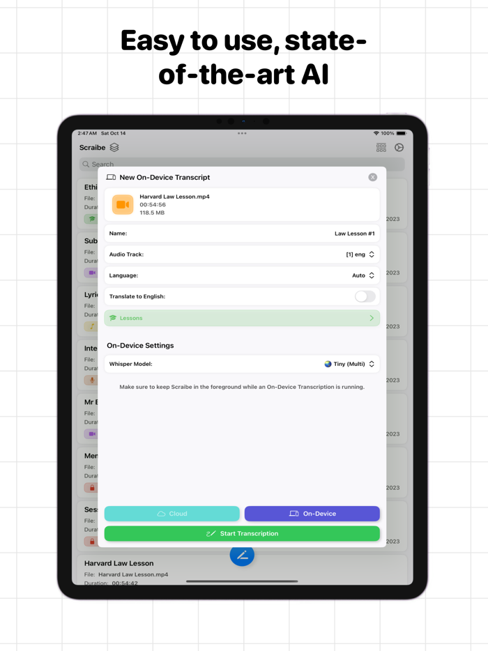 Transcribe  Speech to Text