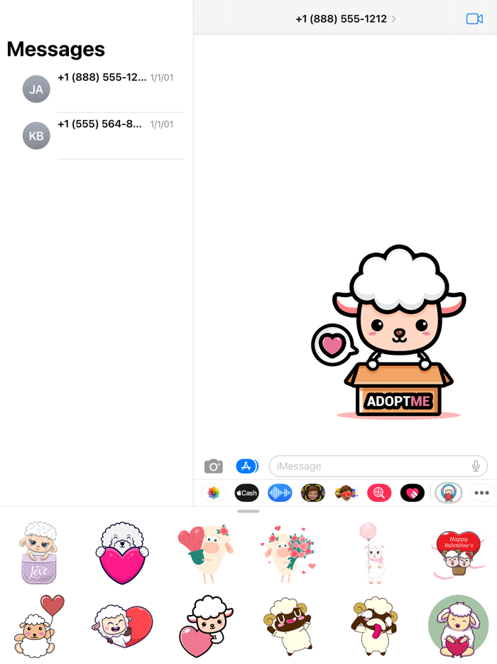 Sheep Love Animated Stickers