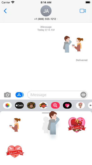 Screenshot #2 pour Valentine Day girl sticker