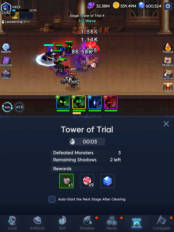 Shadow Knights : Idle RPG iPad screenshot 8 - Games app