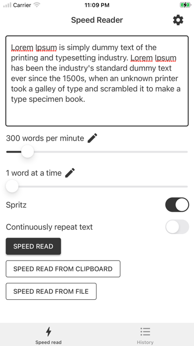 Speed Reader for Speed Reading Screenshot