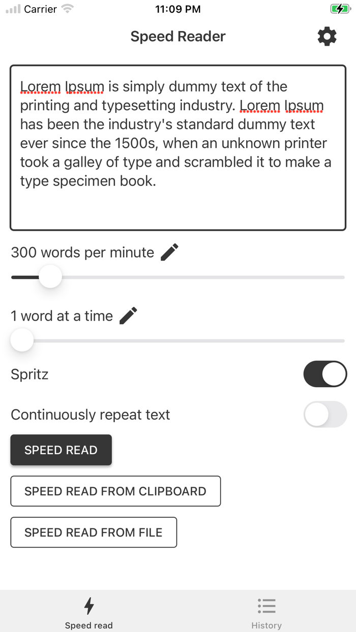 Speed Reader for Speed Reading