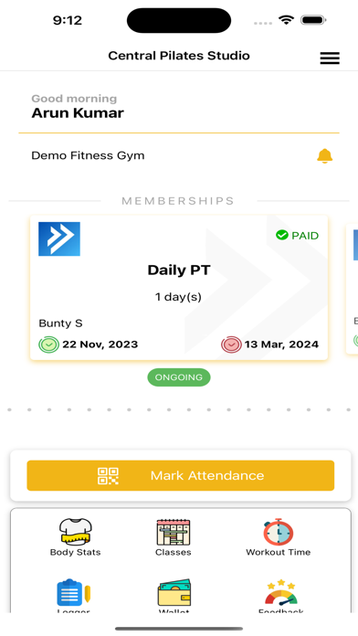 Central Pilates Studio Screenshot