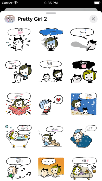 Screenshot #2 pour Pretty Girl 2 Stickers pack