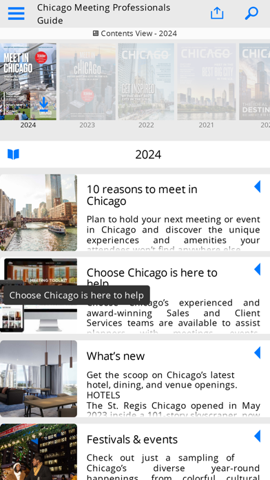Chicago Meeting Planners Guide Screenshot