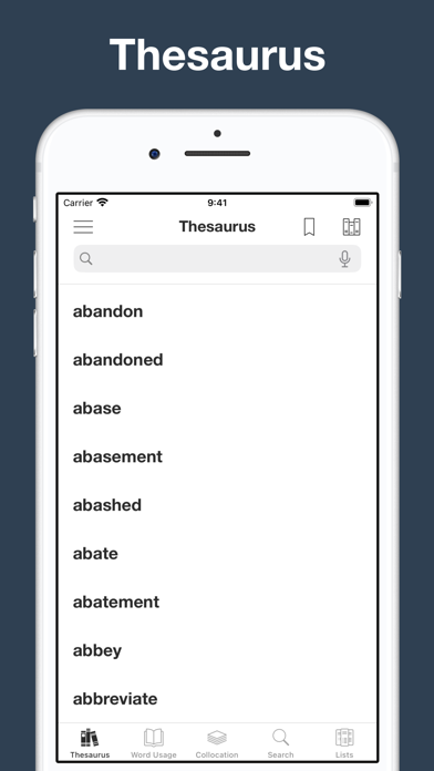 Vocabulary Builder: thesaurus, Screenshot