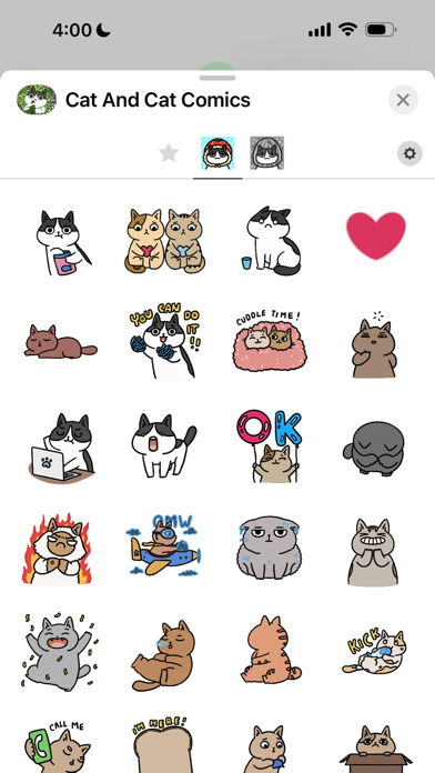 Cat and Cat Comics Stickers Screenshot