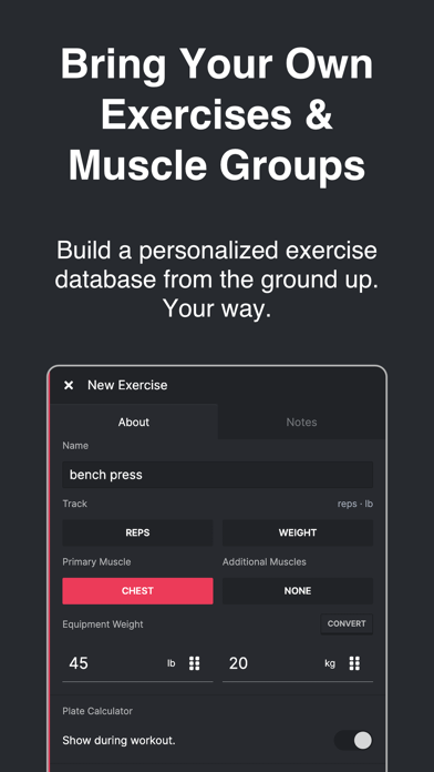 Micro Fitness Workout Tracker Screenshot