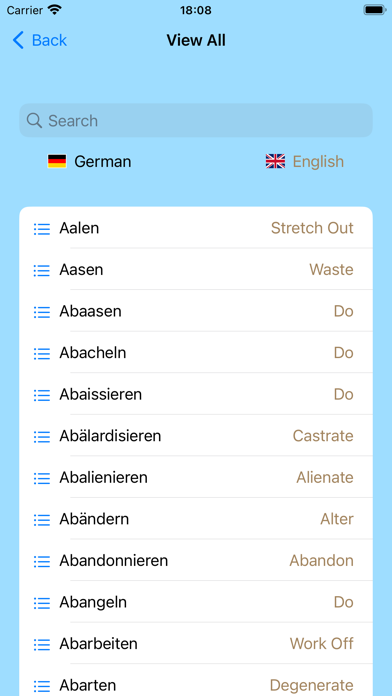 German Verbs! Screenshot