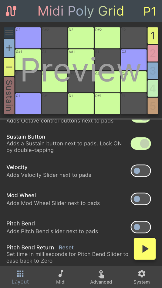 #3. Midi Poly Grid (iOS) 由: Andreas Mueller