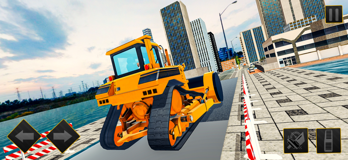 Bulldozer Bridge Construction