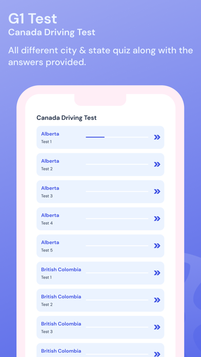G1 Test: Canada Driving Test Screenshot