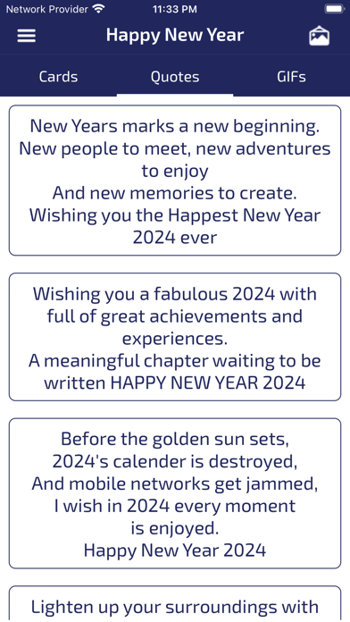 New Year Wishes & Cards Screenshot