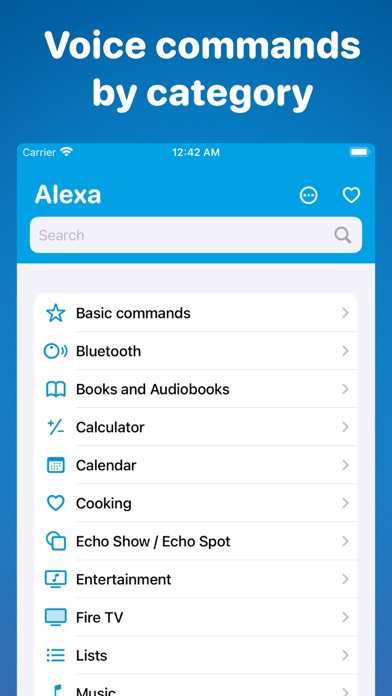 Commands for Alexa and Siri Screenshot