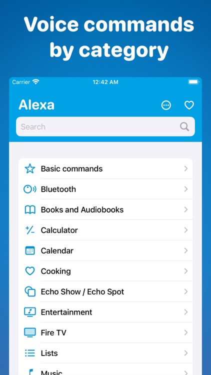Commands for Alexa and Siri