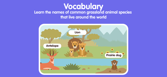 Grassland Animals for Kids