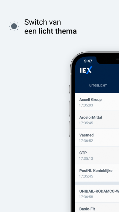 IEX Beleggingsinformatie Screenshot