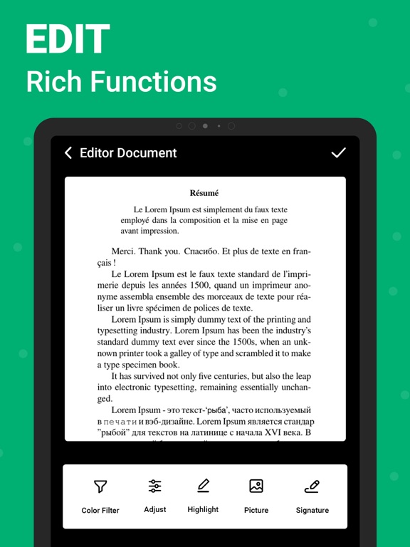 Doc Scanner - PDF Scanner+ iPad screenshot 3 - Business app