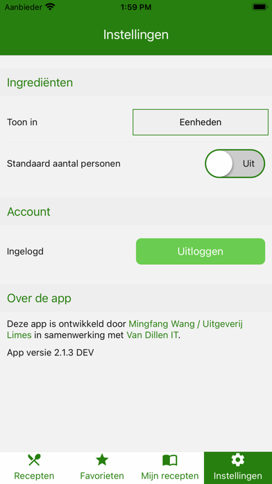 Tijgerkop Recepten Screenshot