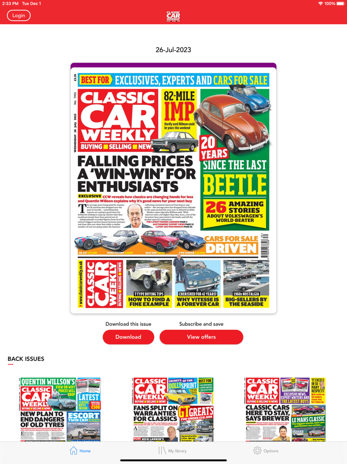 Classic Car Buyer - weekly