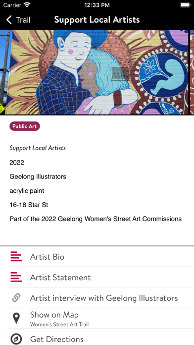 Geelong Arts & Culture Trails Screenshot