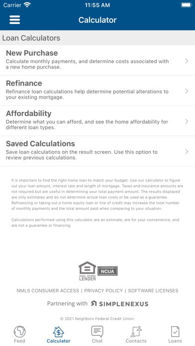 Neighbors FCU Mortgage Mobile Screenshot