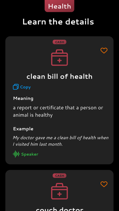 English Health Idioms Screenshot