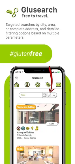 Game screenshot Glusearch Glutenfree places hack