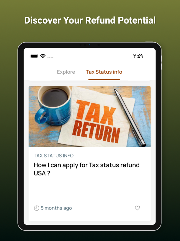 Tax Status Income Refund Info