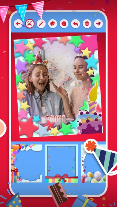 Birthday frames for photos. Screenshot