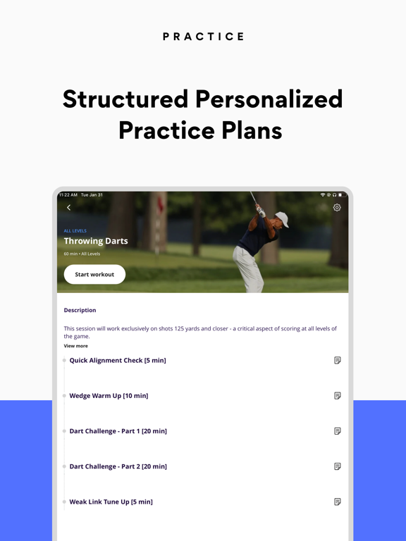 Under Par Performance Golf iPad screenshot 1 - Health & Fitness app