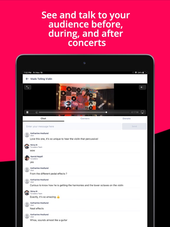 Tunedera iPad screenshot 4 - Entertainment app