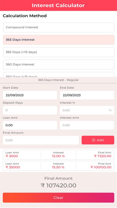 Interest Calculator- Jewellers Screenshot