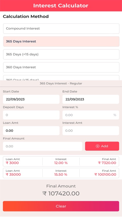 Interest Calculator- Jewellers