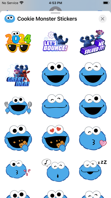 Cookie Monster Stickersのおすすめ画像1