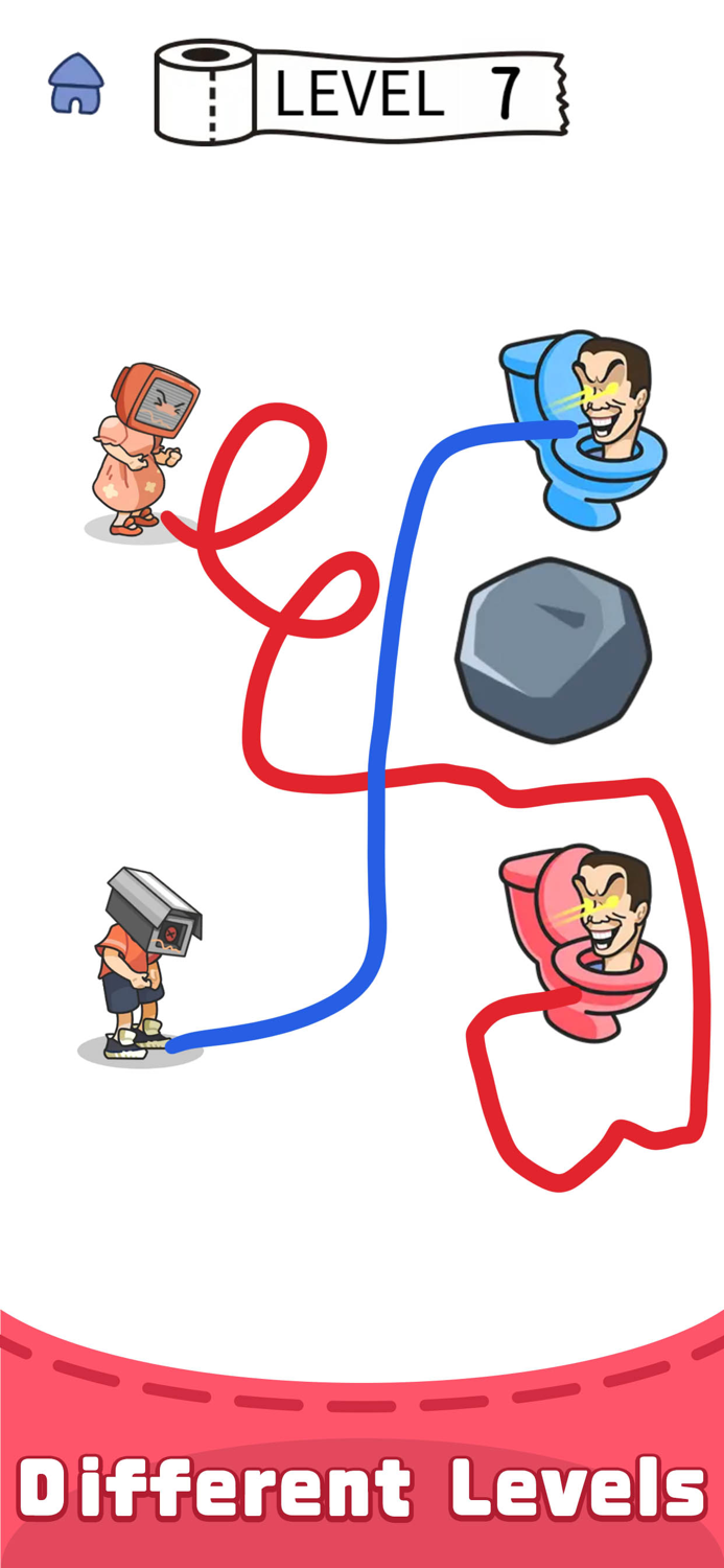 Poop Rush -Draw to Toilet Game