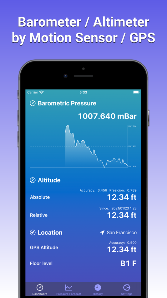 #1. Torr: Barometer, Altimeter App (iOS) 由: Wataru Namiki